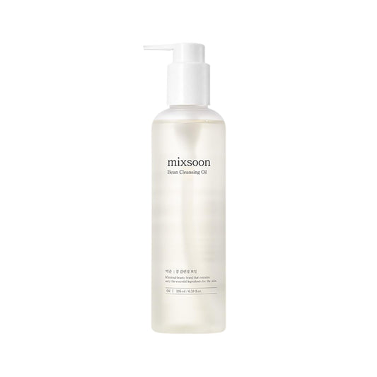 mixsoon Bean Cleansing Oil - Lightweight Oil Deep Cleansing and Makeup Blackhead Remover, Fermented Bean, Hydrating and Balancing for Smooth Skin 195ml / 6.59 fl.oz. Korean Glass Skin Care