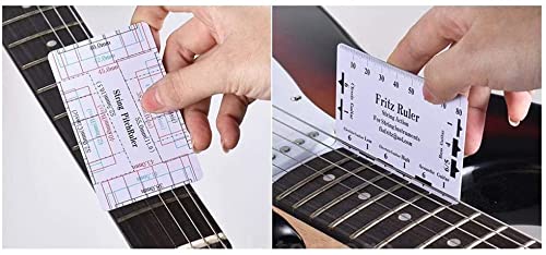 TUOREN 61Pieces Complete Guitar Repairing Tool Kit with Ruler Gauge Measuring Tool Hex Wrench Files Fingerboard Guard Grinding Stone Guitar Gift for Acoustic Electric Guitar & Bass Banjo