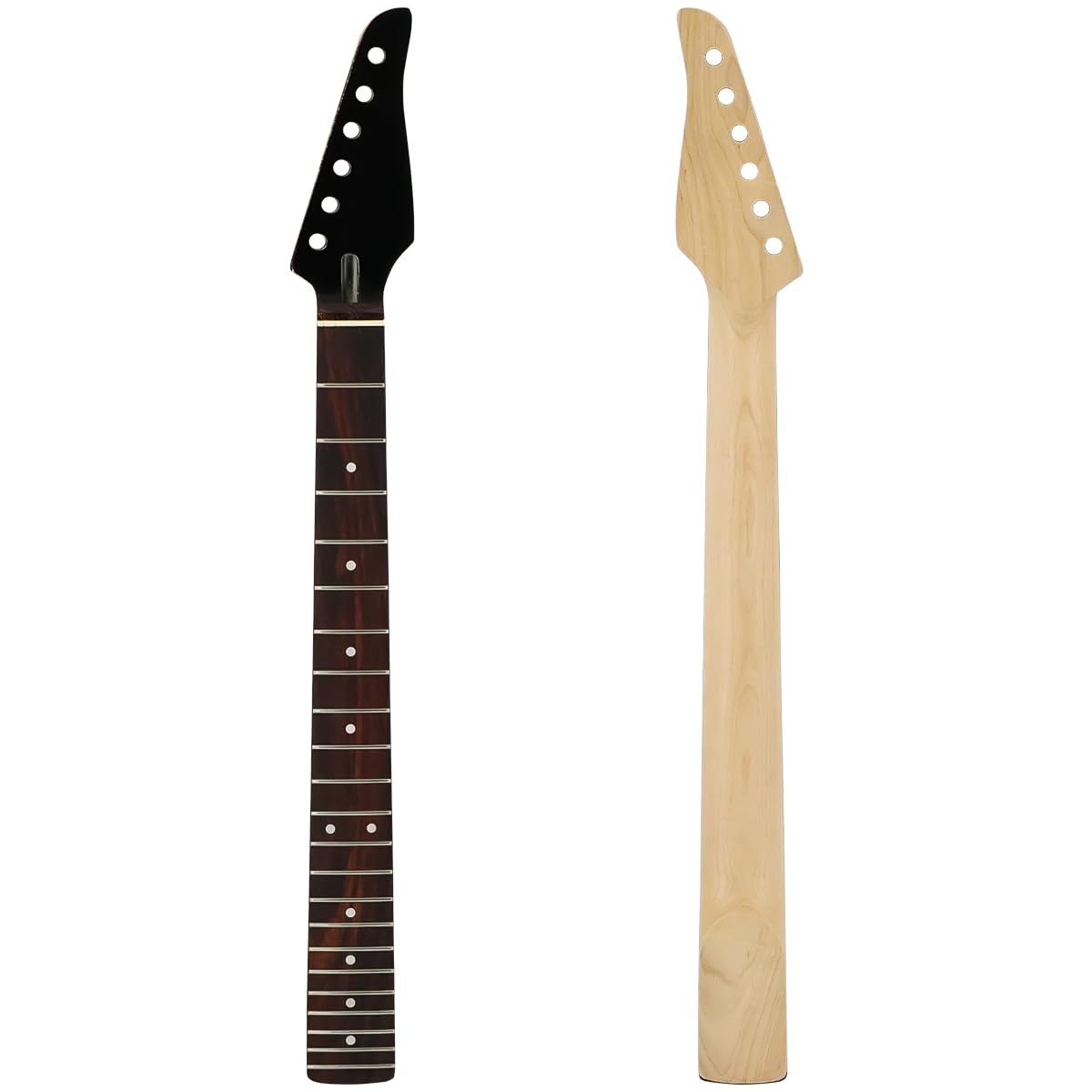 Domofa Electric Guitar Neck for ST Style Guitar 22 Fret 25.5 Inch Maple Rosewood Fingerboard Replacement Parts Bolt on