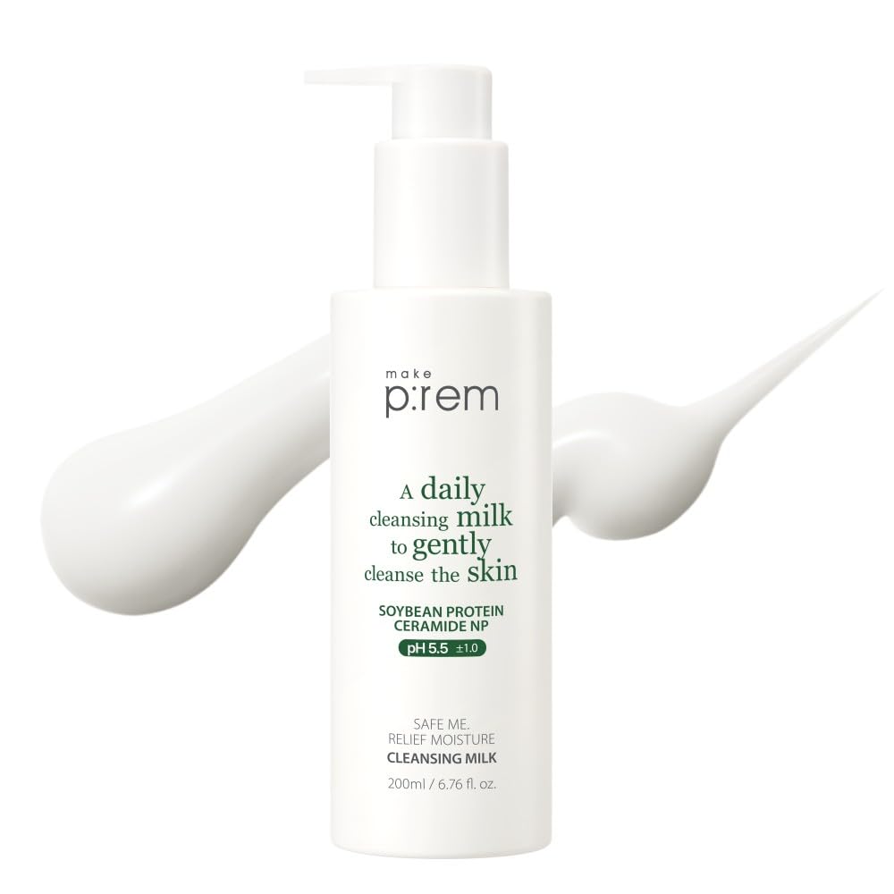 MAKE P:REM Safe Me. Relief Moisture Cleansing Milk, 6.76 fl.oz. (200mL)