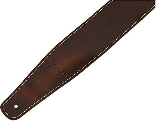Fender Broken-In Leather Guitar Strap, 2.5in, Brown