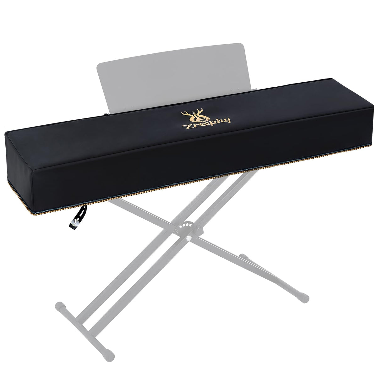 Zreephy Piano Keyboard Dust Cover with Music Stand Opening of Zipper Design, Dust Proof Cover Compatible for Yamaha DGX670 88-Key Digital Piano Keyboard KBP Series Keyboards