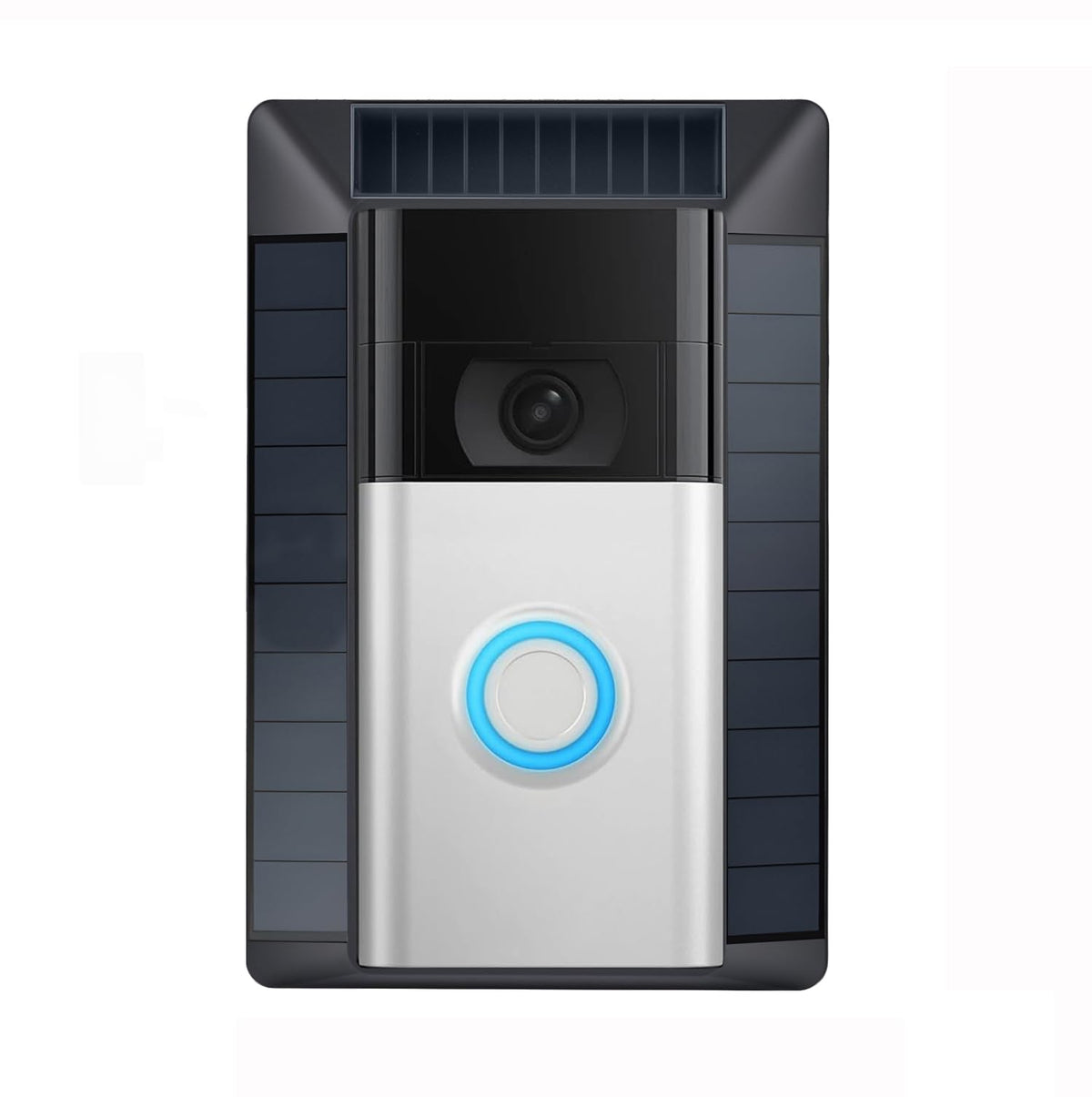 Fansoun Solar Charger Compatible with Ring Video Doorbell (2020 Release), Micro USB Port Only, Not for USB-C or 2-Prong Ports, Waterproof Solar Panel for Continuous Power(2nd Gen-2020 Release)