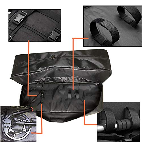 shrxy Metal Detector Carry Bag Portable Waterproof Canvas Storage Bag Double-layer Carry Tools Organizer Backpack for Metal Detecting