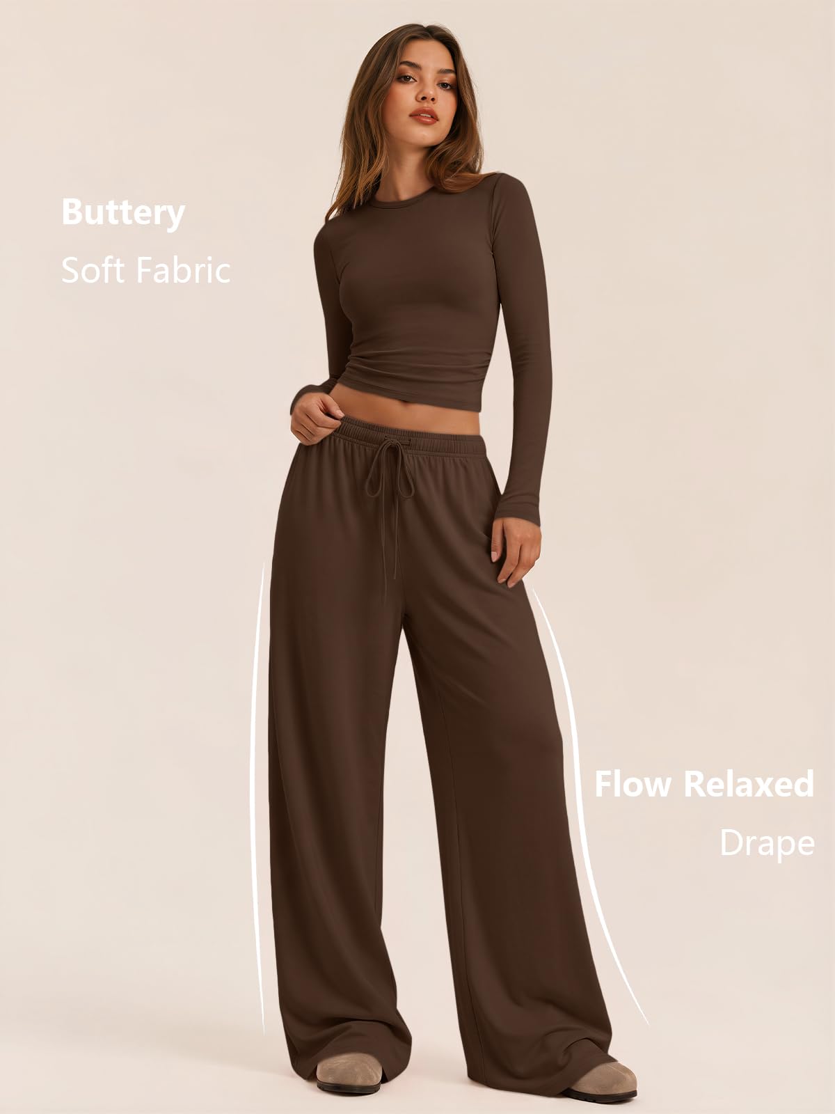 Trendy Queen Women's 2 Piece 2026 Fall Fashion Lounge Set with Pockets