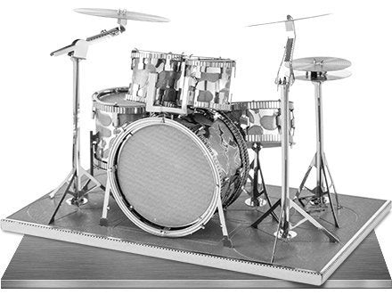 Fascinations Metal Earth Instrument 3D Metal Model Kit Set - Grand Piano, Bass Fiddle, Drum Set, Electric Bass Guitar, Electric Lead Guitar