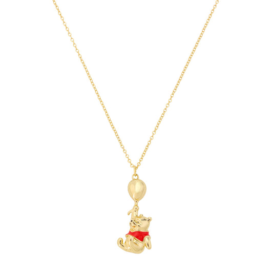 Disney Winnie the Pooh Balloon Necklace, 14K Gold- 16 Length + Extender