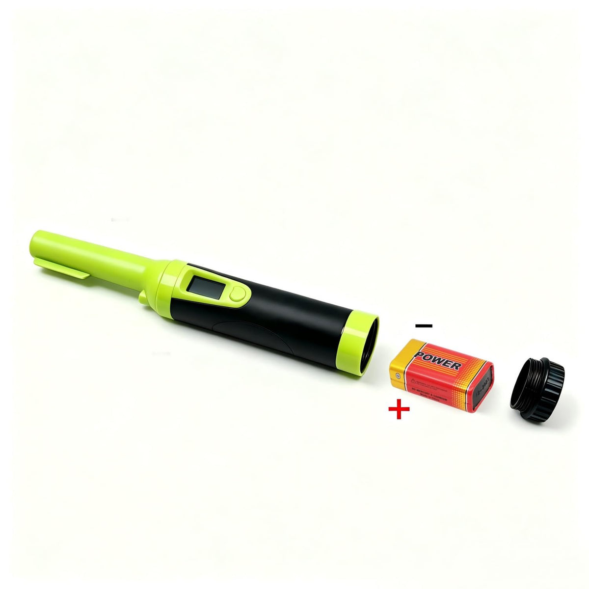 Fully Waterproof LCD Display Pinpointing Gold Metal Detector with LED Flashlight,360 Degree Searching Pinpointer,IP68 Underwater to 3m/9.8feet Treasure Hunter for Adults and Kids, Three Modes,Green