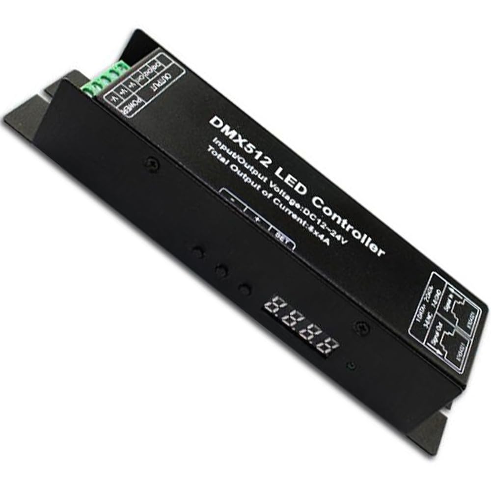 4CH DMX Decoder DMX512 Controller DC12-24V 4A/CH