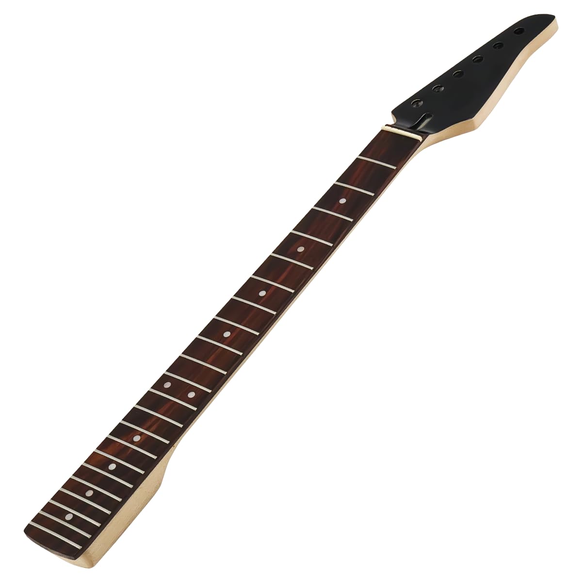 Domofa Electric Guitar Neck for ST Style Guitar 22 Fret 25.5 Inch Maple Rosewood Fingerboard Replacement Parts Bolt on