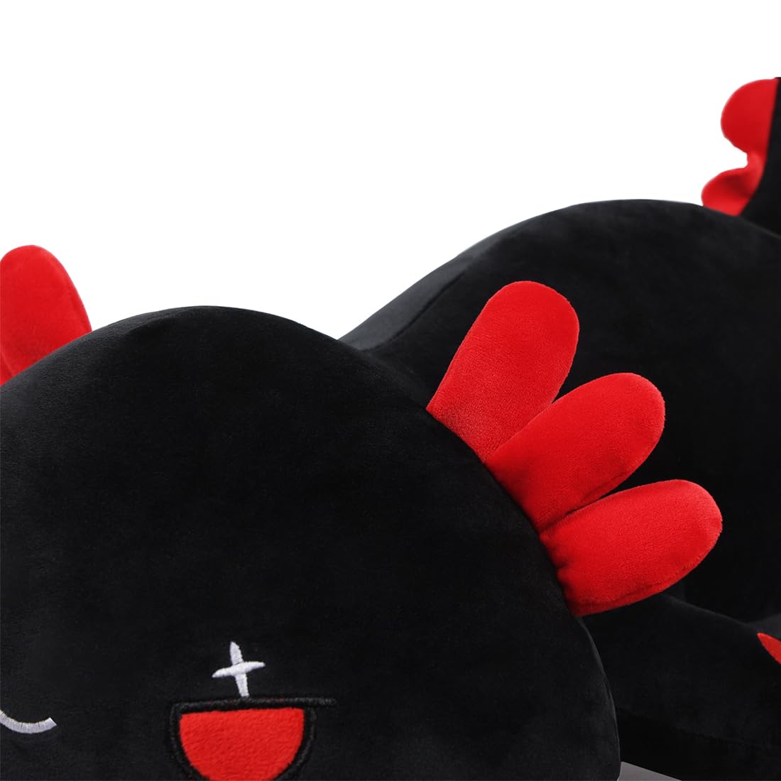 Axolotl Plush Pillow Cute Soft Stuffed Animal Plushie Toy, Black 12"