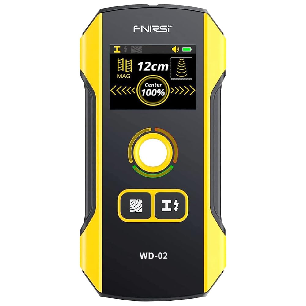 Premium Wall Scanner Stud Finder, Electronic Wall Stud Detector for Wood, Metal Studs, AC Wires, Joists, Pipes, Wire and Water Pipe Stud Finder, Visible Positioning Hole for Accurate Center Detection