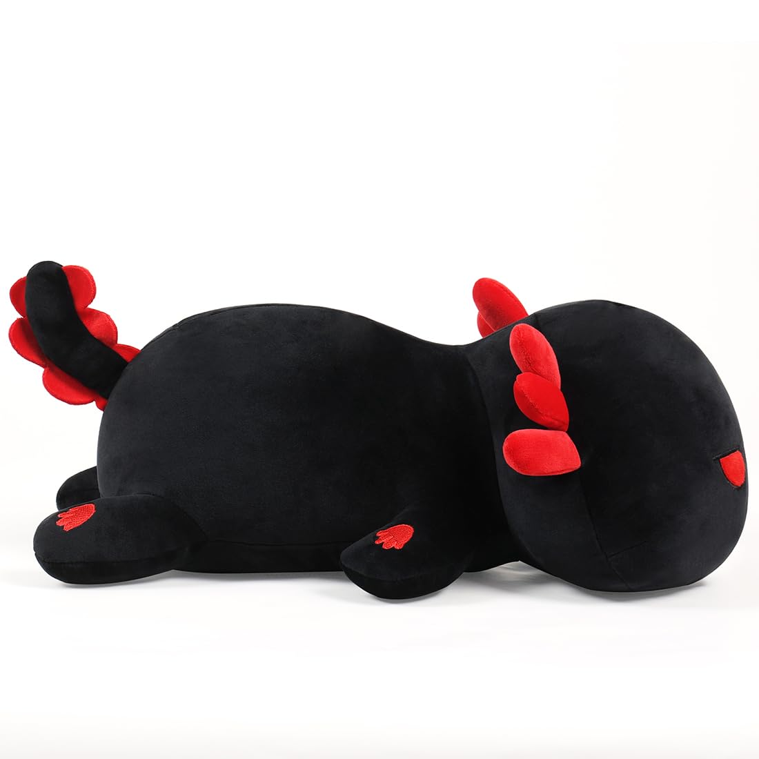 Axolotl Plush Pillow Cute Soft Stuffed Animal Plushie Toy, Black 12"