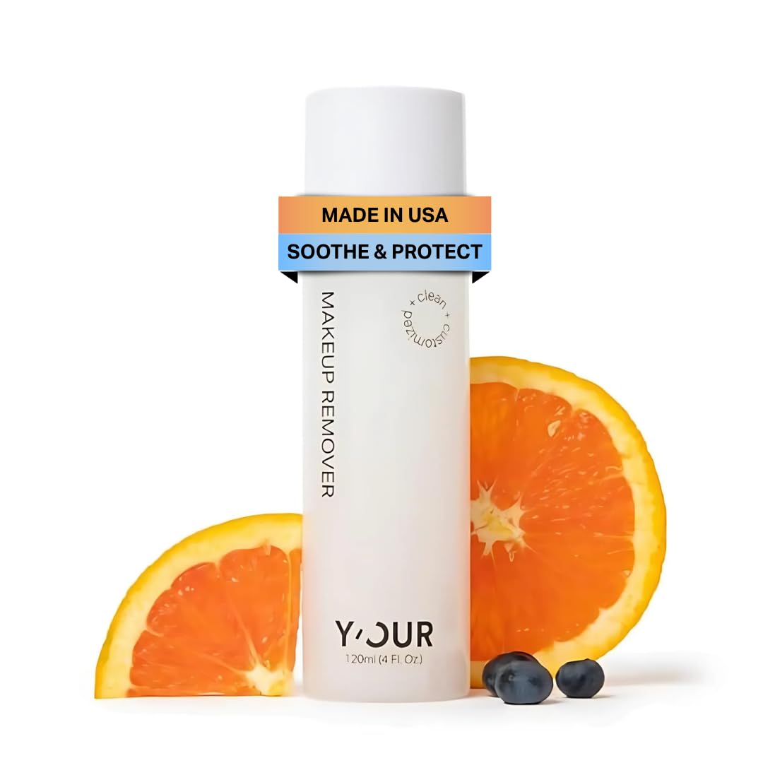 Y'OUR Soothing Micellar Cleansing Water: Waterproof Makeup Remover for Eyes & Lips. Hydrating Oil Control with Aloe Vera, Sensitive Skin, Permanent Lip Stain Remover