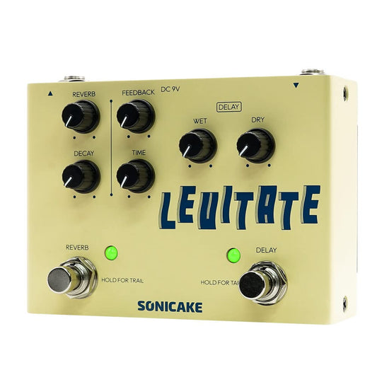 SONICAKE Delay Reverb 2 in 1 Guitar Effects Pedal - Levitate