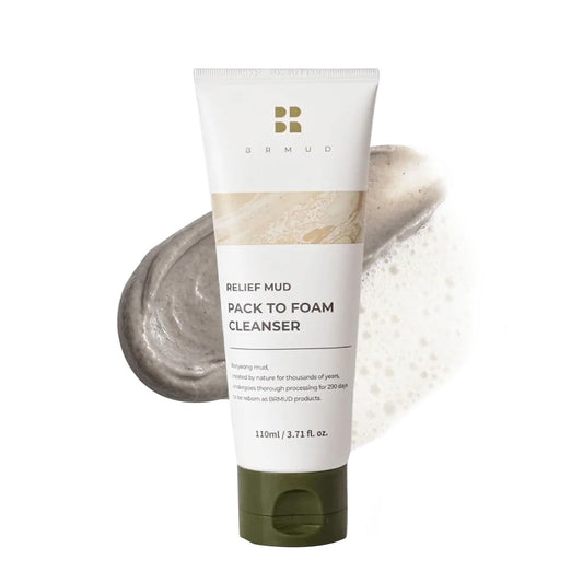 BRMUD Relief Mud Pack To Foam Cleanser - Pore & Sebum Skin Care 3.71 fl oz
