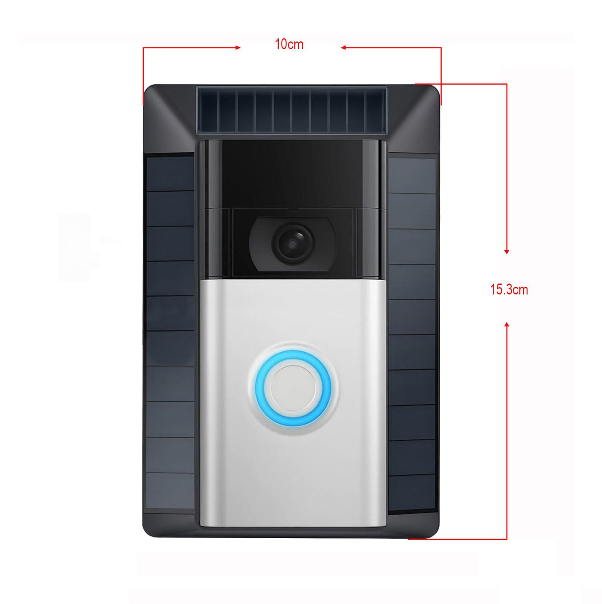 Fansoun Solar Charger Compatible with Ring Video Doorbell (2020 Release), Micro USB Port Only, Not for USB-C or 2-Prong Ports, Waterproof Solar Panel for Continuous Power(2nd Gen-2020 Release)