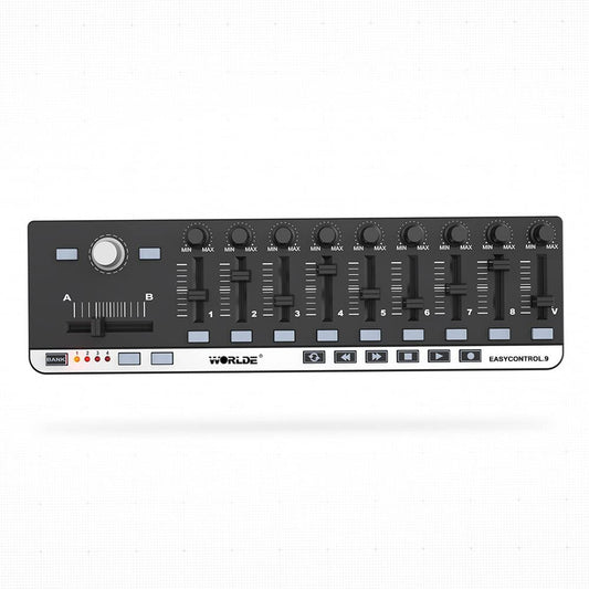 Btuty USB MIDI Controller with 9 Faders 9 Knobs for Music Production