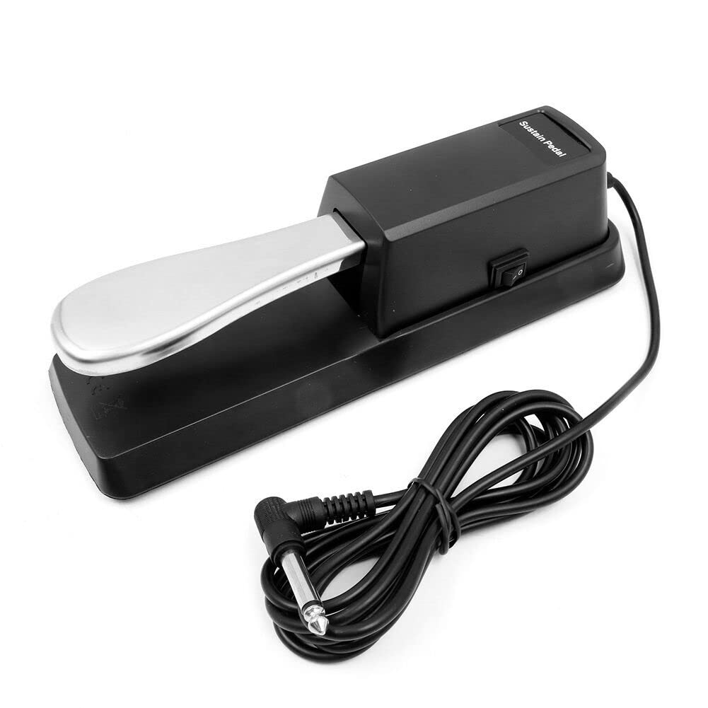 Alnicov Electronic Keyboards Sustain Pedal，Universal Foot Pedal with Polarity Switch，for Electronic Keyboards，Digital Piano