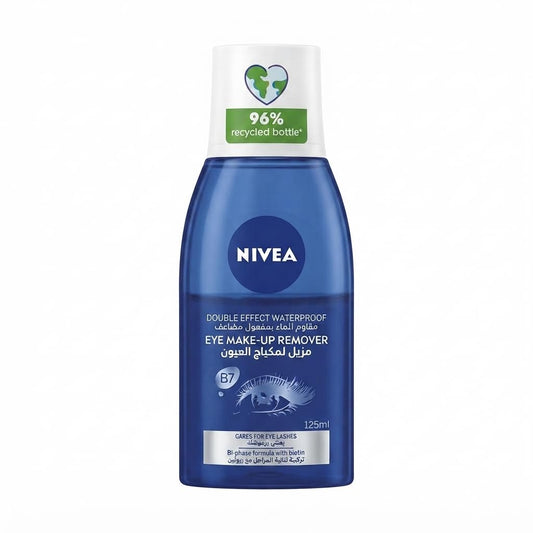 NIVEA Gentle Two‑Phase Eye & Makeup Remover – Bi‑Phase Formula Quickly Dissolves Stubborn & Waterproof Makeup, Ophthalmologist & Dermatologist Tested, Safe for Sensitive Eyes, 4.23 fl oz
