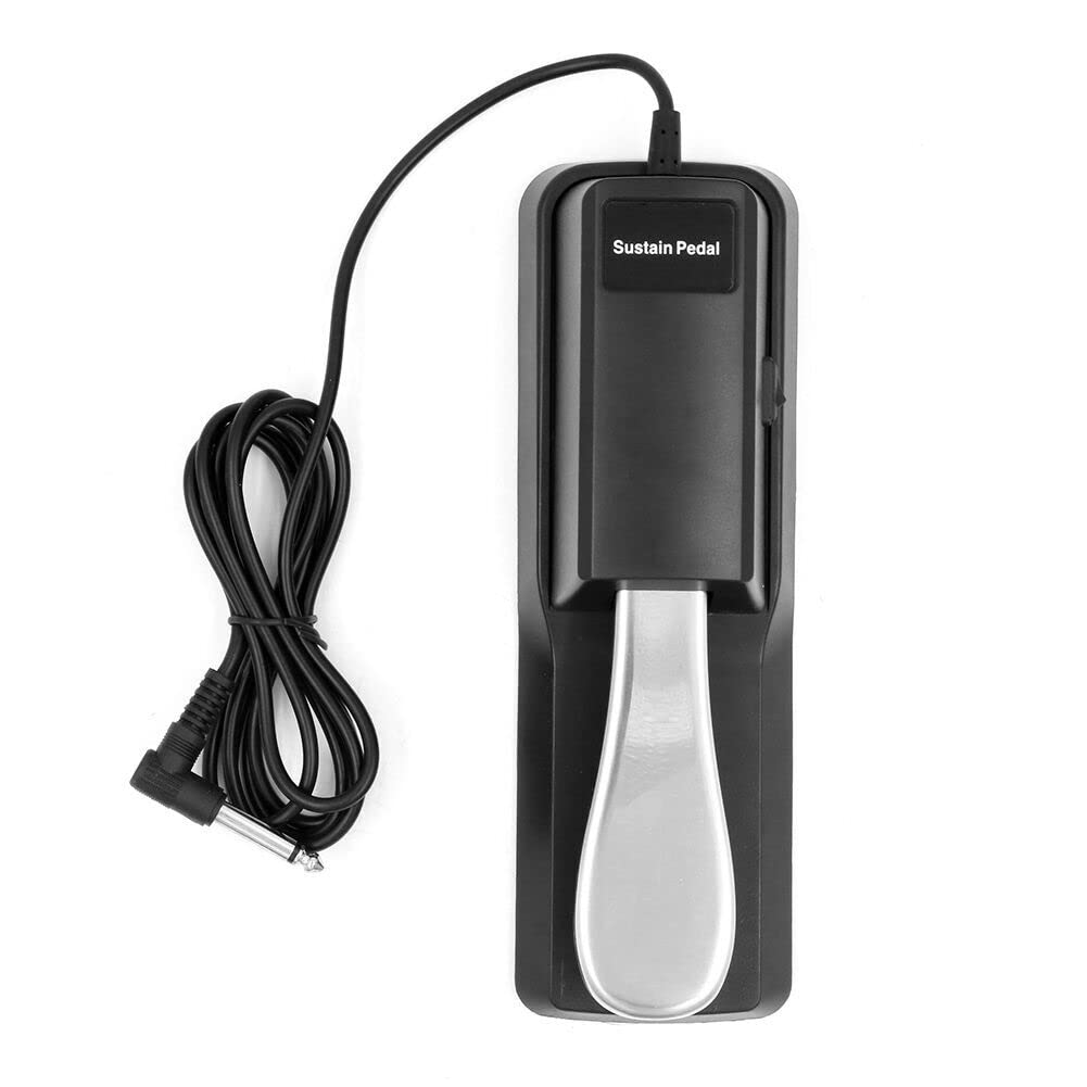 Alnicov Electronic Keyboards Sustain Pedal，Universal Foot Pedal with Polarity Switch，for Electronic Keyboards，Digital Piano