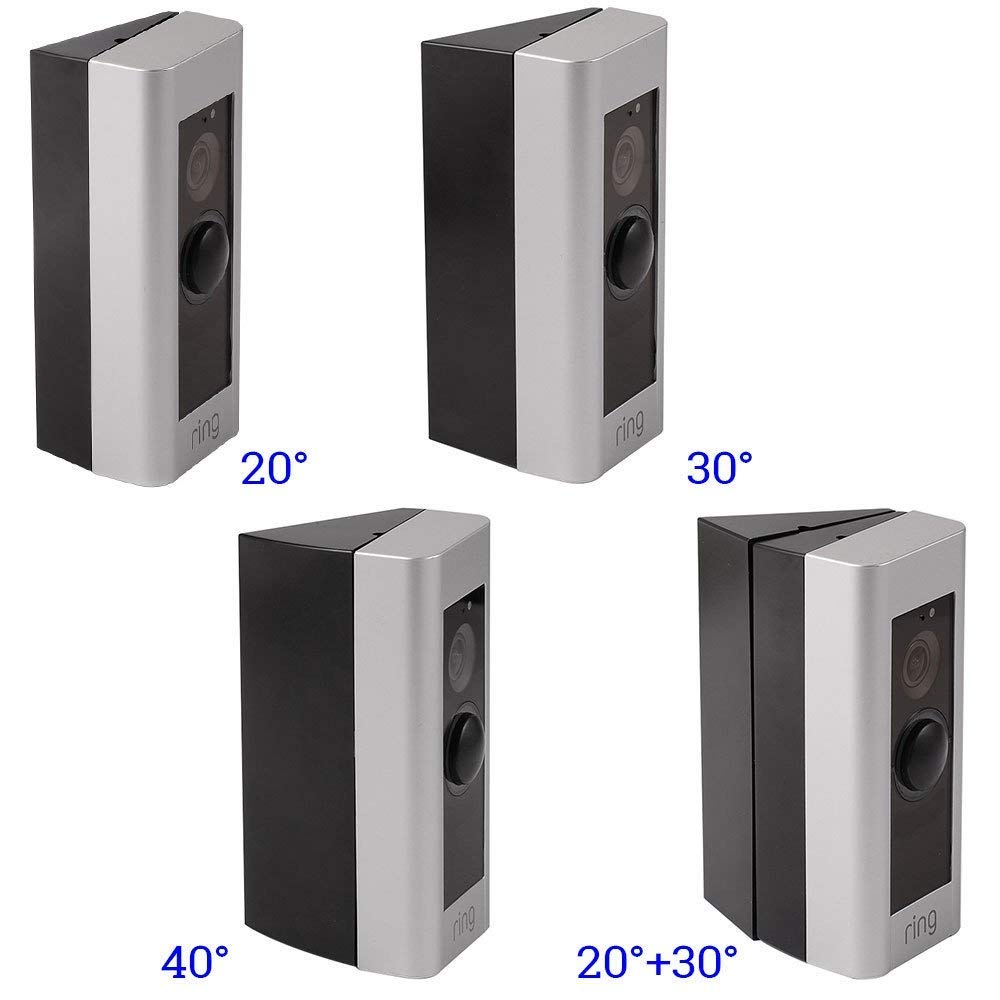 Doorbell Bracket for Ring Video Doorbell Pro, Angle Wedge (20/30/40 Degree) Mount Kit