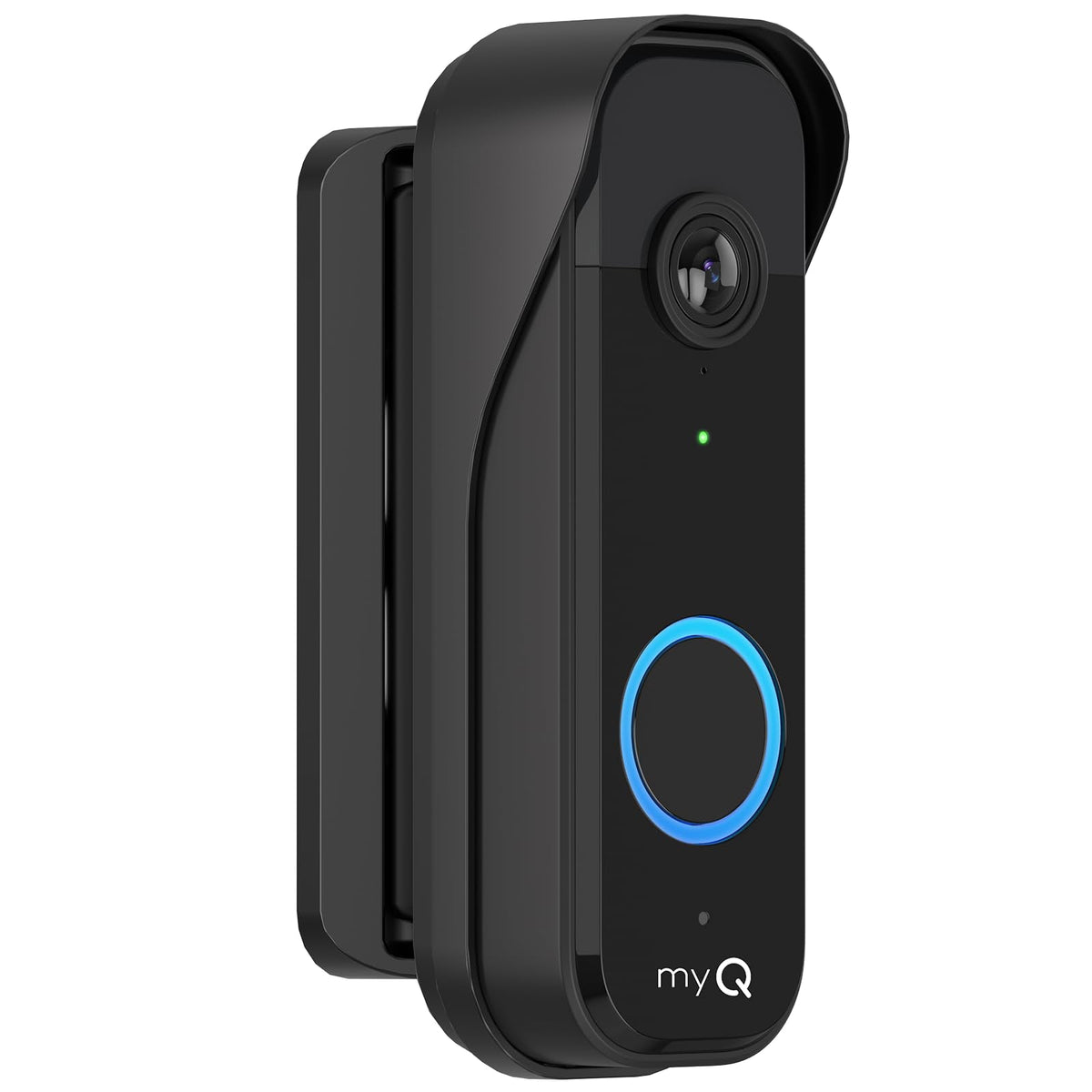 Doorbell Mount for myQ Video Doorbell Camera, Adjustable Left/Right Viewing Angle(40 to 140), Weatherproof Mounting Bracket, Anti-Blocks Motion Sensor, Compatible with Homes, Apartments, Dorms-Black