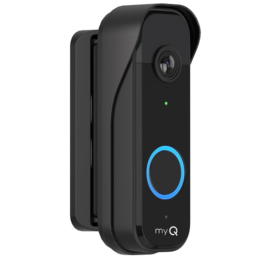 Doorbell Mount for myQ Video Doorbell Camera, Adjustable Left/Right Viewing Angle(40 to 140), Weatherproof Mounting Bracket, Anti-Blocks Motion Sensor, Compatible with Homes, Apartments, Dorms-Black