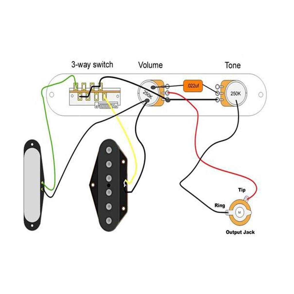 Ogdni 6 Strings Guitar Saddle Bridge Plate With Alnico V Pickup for Telecaster Fender,Electric Guitar 3 Way Switch Loaded Control Plate,Guitar Neck Pickup Set kit Replacement(GMA15)