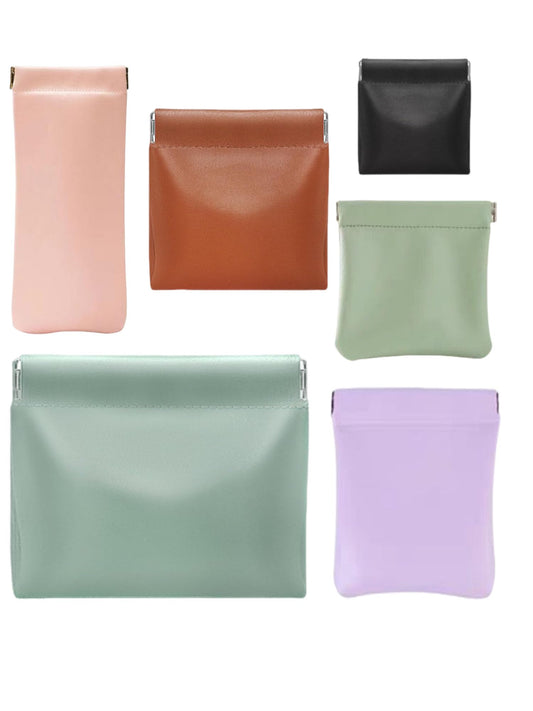 6 Pcs Small Makeup Bag for Purse, Snap Closure Organizer Pouch - thewildfolk 6 Pcs Small Makeup Bag for Purse, Snap Closure Organizer Pouch