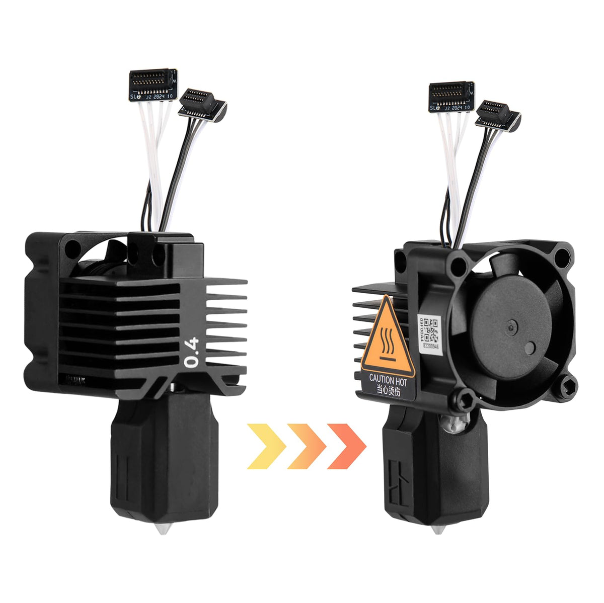 ENOMAKER P1P,P1S Hotend Complete Kit,Hardened Steel 0.4mm Nozzle