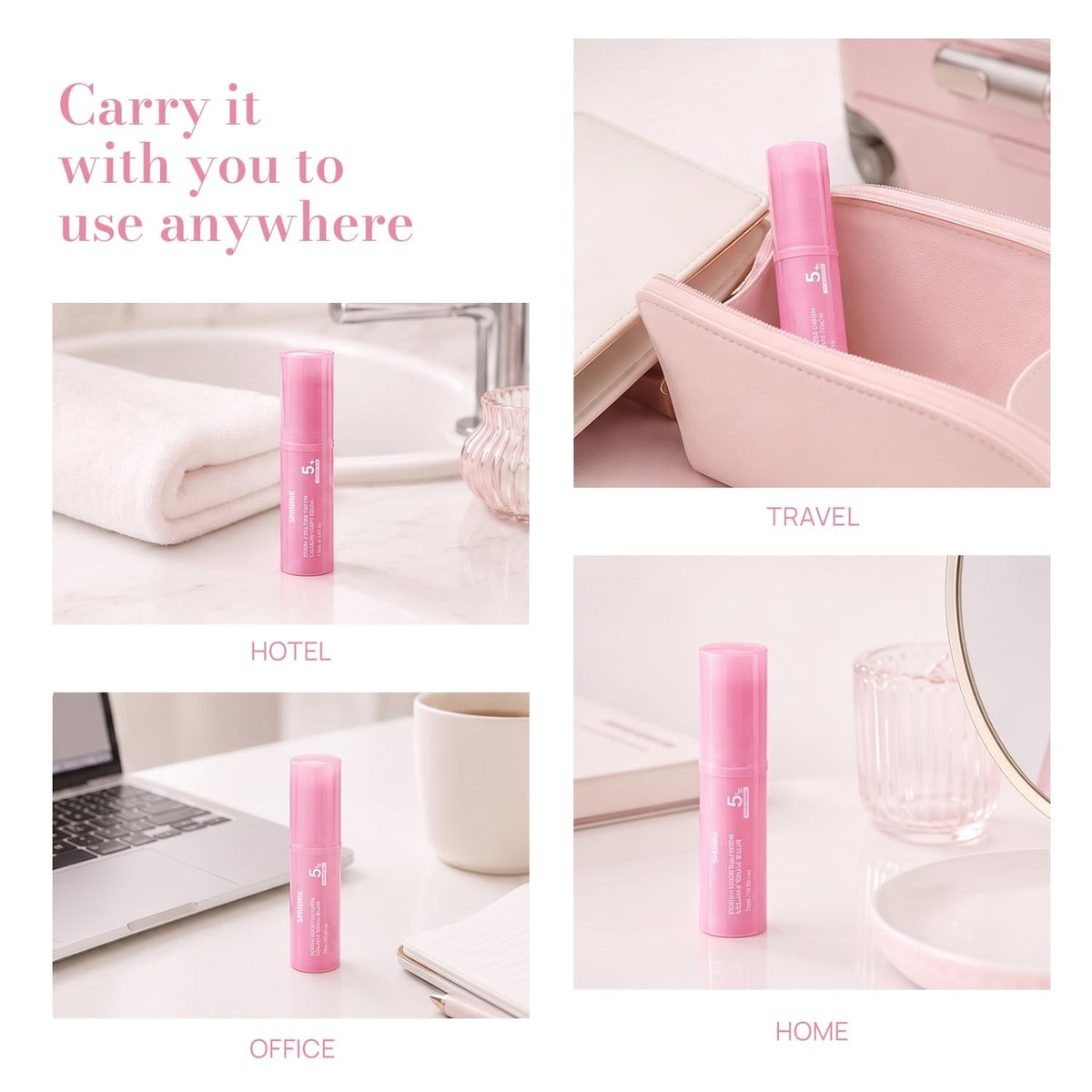 PDRN Pink Collagen Volume Multi Balm Stick, K-Beauty Skin Booster with Volufiline, Multi-use Care for Face, Neck, Under-Eyes & Forehead, Helps Hydrate & Smooth the Look of Fine Lines, 1 Packlip makeup
