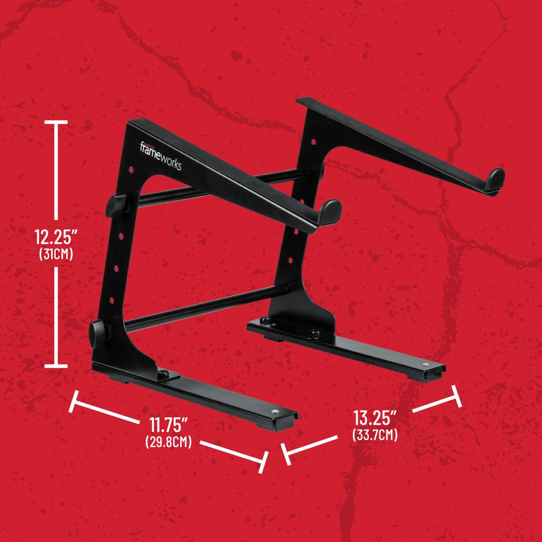 Gator Frameworks Portable Desktop Laptop/DJ Controller Stand with Fixed Height, (GFWLAPTOP1000)