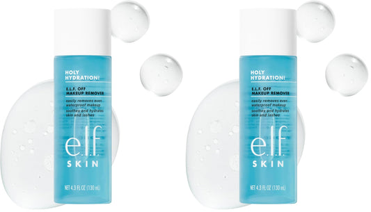e.l.f. SKIN Holy Hydration Off Makeup Remover,Liquid Makeup Remover For Eye,Lip & Face-Makeup,Gentle Formula,Vegan & Cruelty-free,(Pack of 2)