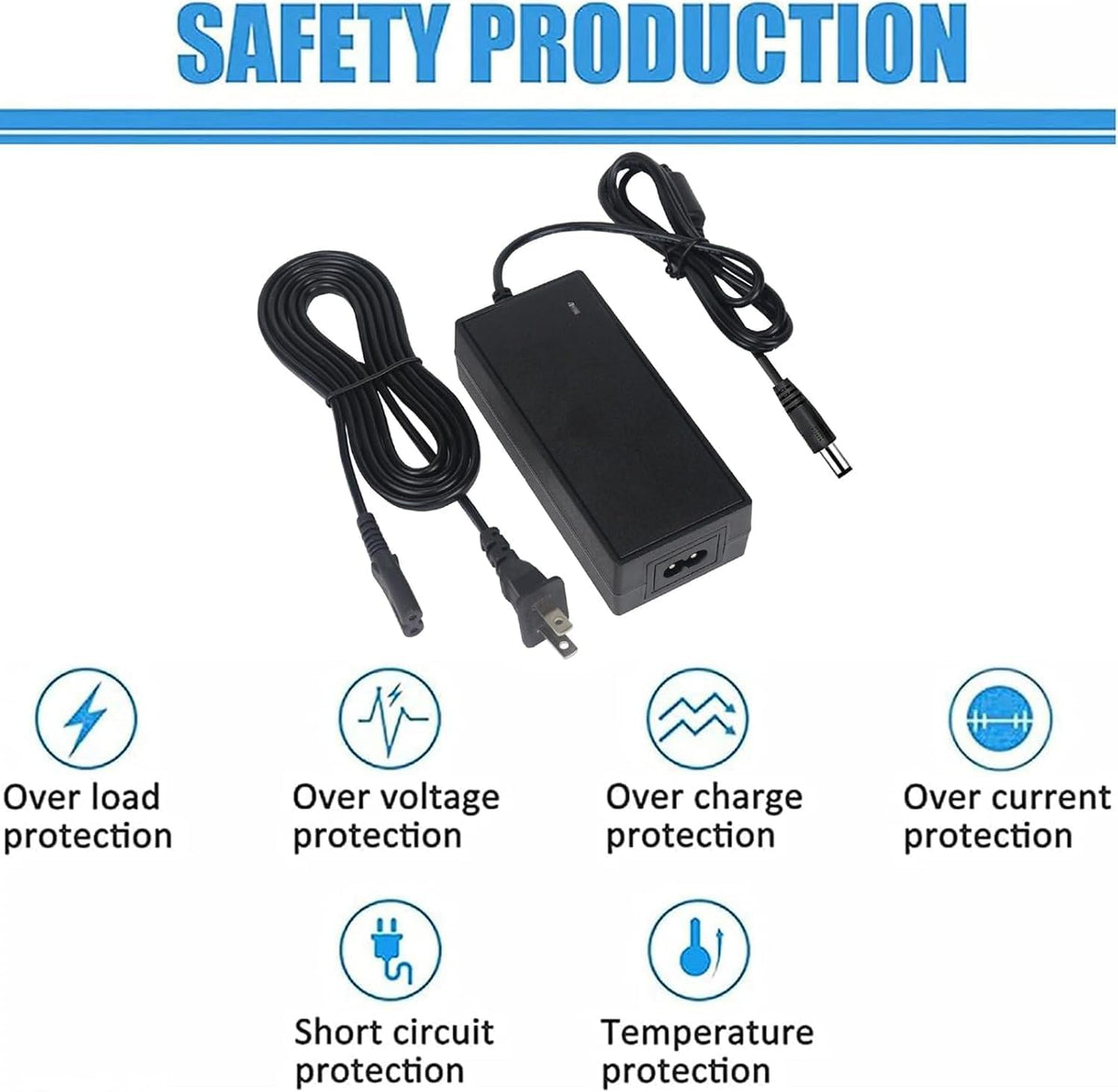 12V DC Adapter Charger Fit for Roland PSB-5U for FP-10 Digital Piano Power Supply Cord Mains PSU, 2A 6.5FT Power Supply Cord Battery Charger for Digital Piano Electronic Keyboard