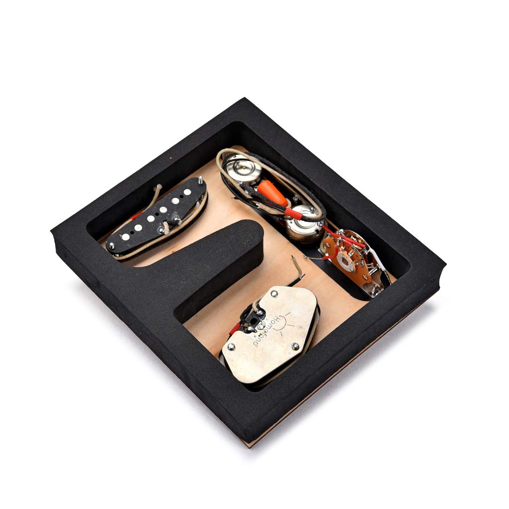 Ogdni 6 Strings Guitar Saddle Bridge Plate With Alnico V Pickup for Telecaster Fender,Electric Guitar 3 Way Switch Loaded Control Plate,Guitar Neck Pickup Set kit Replacement(GMA15)