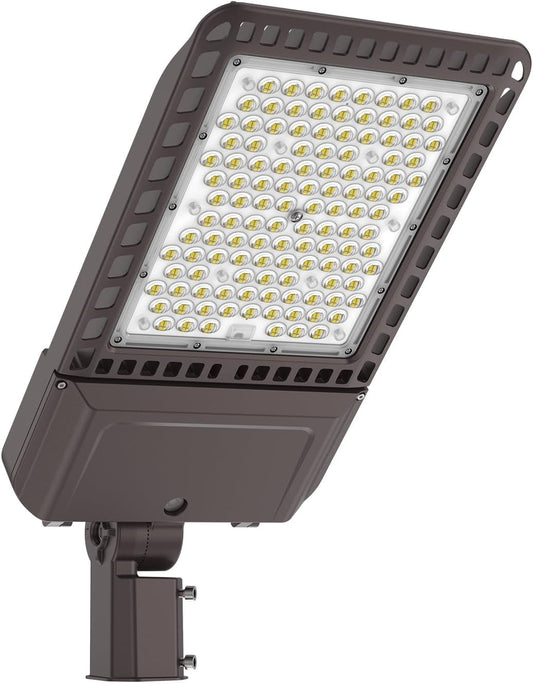 Led Parking Lot Light 400W 60,000LM Slip Fitter Street Pole Light with Dusk-to-Dawn Photocell 5000K 100-277V IP65 Waterproof Outdoor Commercial Area Lighting for Parking Lot, Roadways 2Pack