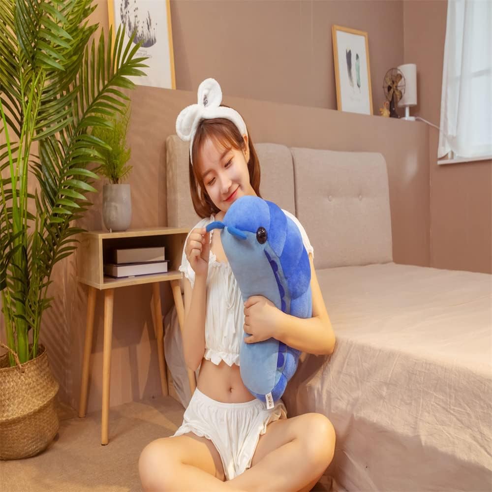 pangcangshu Likelike Insect Plush Toys Pill Bug Stuffed Soft Animals Pillow Back Cushion Insect Doll Kids Toys Girls Boys Easter, Thanksgiving, Christmas, New Year's Gifts(Blue,50cm/19inch)