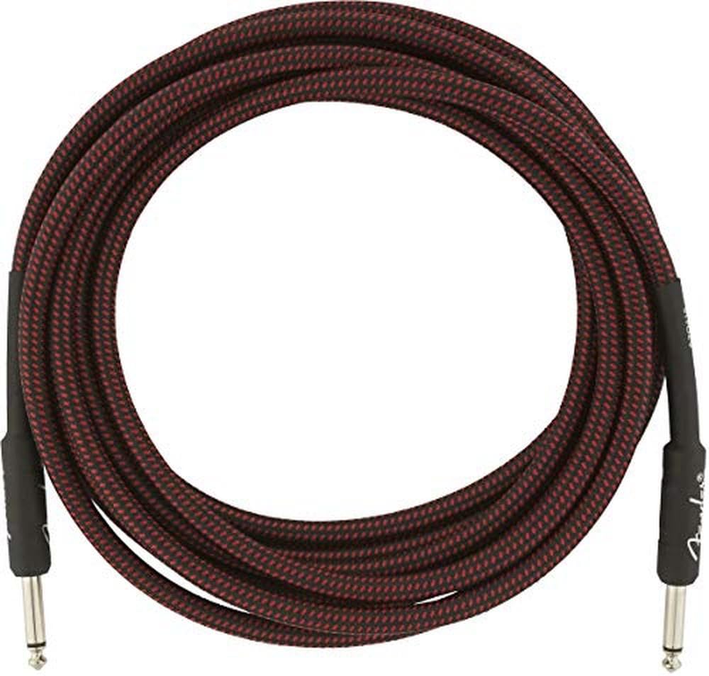 Fender Professional Series Tweed Instrument Cable, Guitar Cable, Guitar Accessories, Straight/Straight, Gray, 15ft