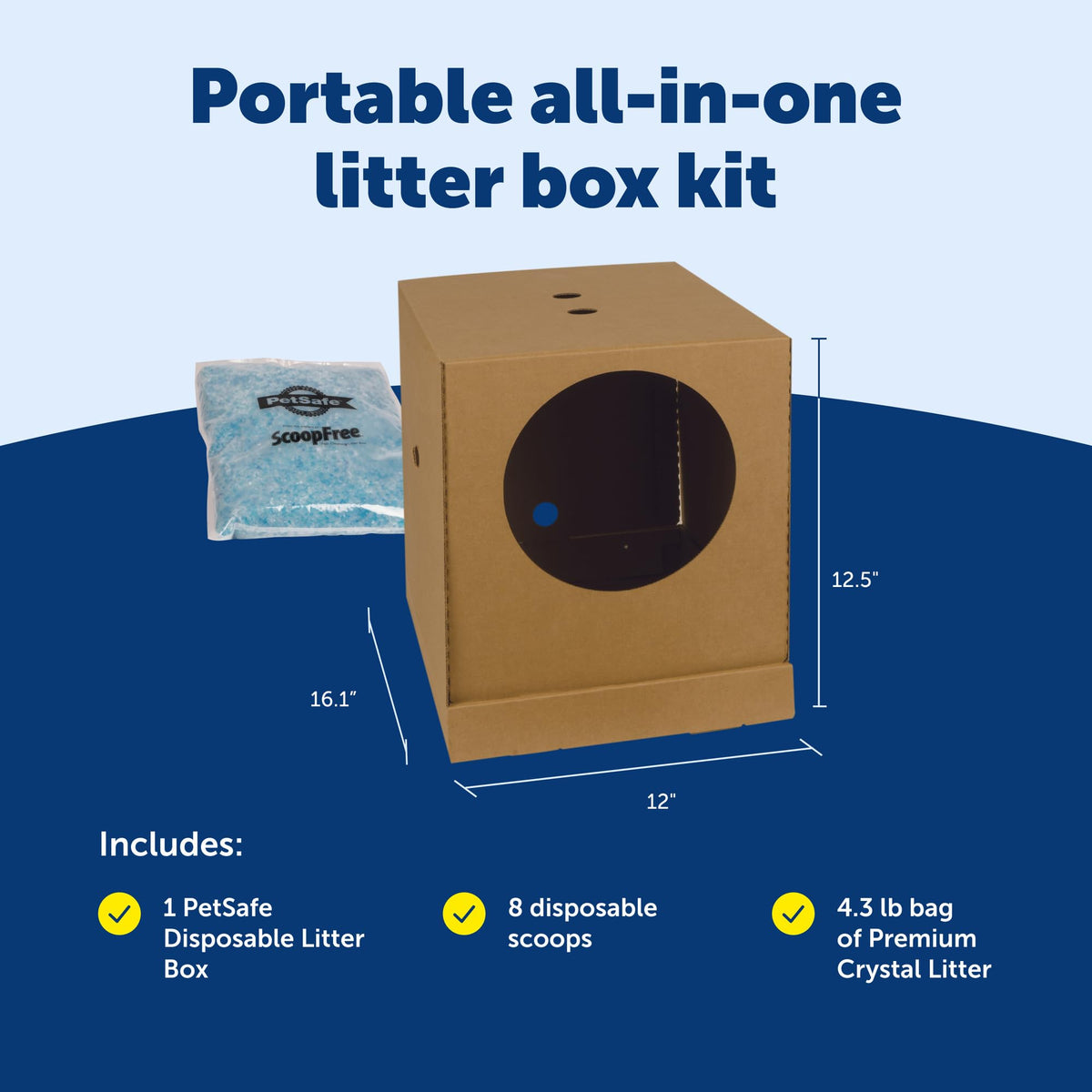 PetSafe Disposable Litter Box, Fresh Scent, 4.3Lb Bag