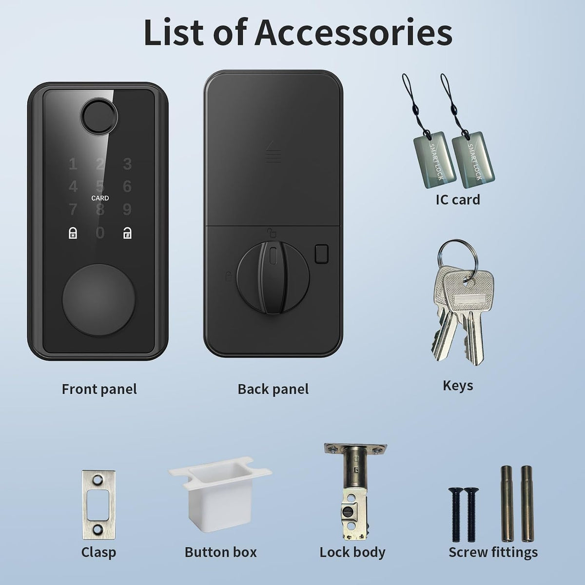 Fingerprint Door Lock, Keyless Entry Keypad Deadbolt for Bedroom Front Door