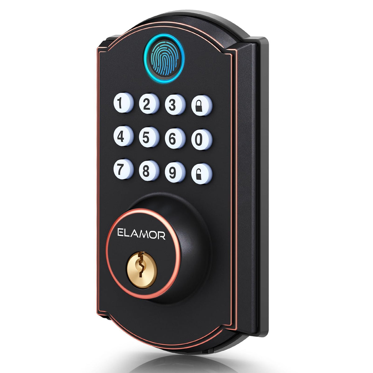 M19 Fingerprint Door Lock, Smart Keyless Entry Deadbolt for Front Door ORB