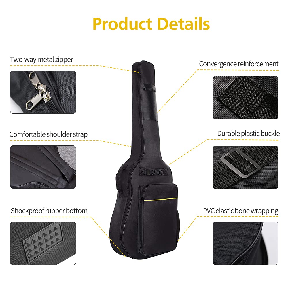 Mdvora 3 Pack Guitar Bags, 38-41 Inch Electric & Acoustic Guitar Case