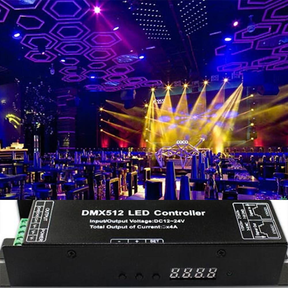 4CH DMX Decoder DMX512 Controller DC12-24V 4A/CH