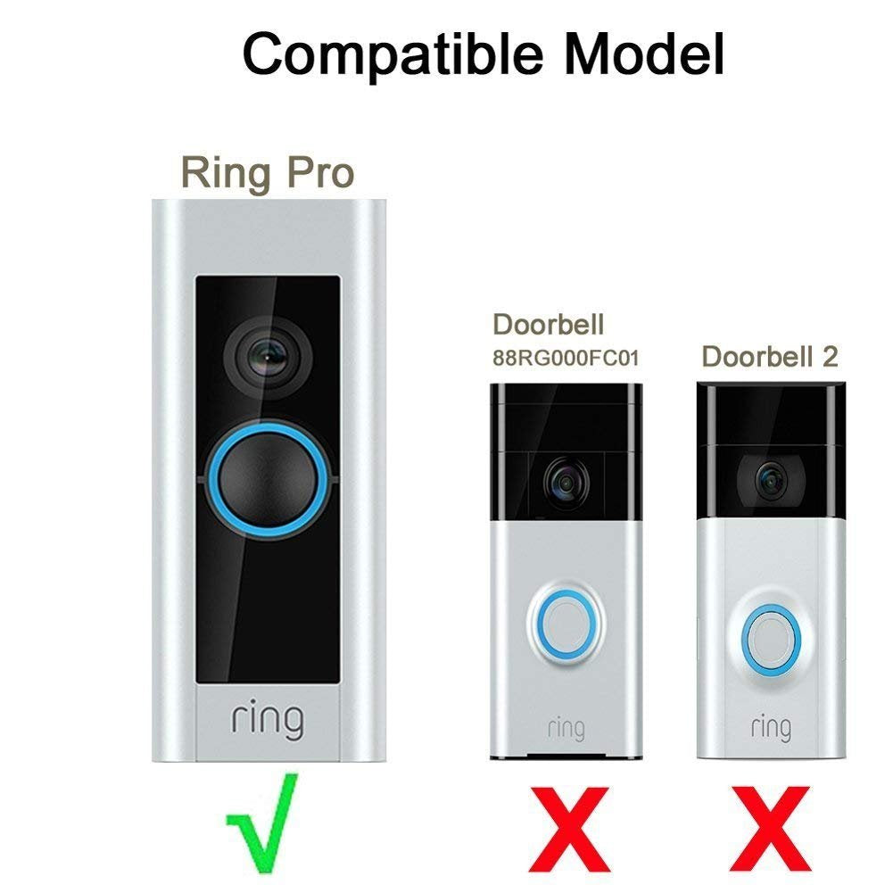 Doorbell Bracket for Ring Video Doorbell Pro, Angle Wedge (20/30/40 Degree) Mount Kit