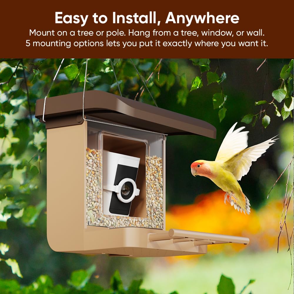Wyze Bird Feeder Camera Case with Macro Lens (Brown)