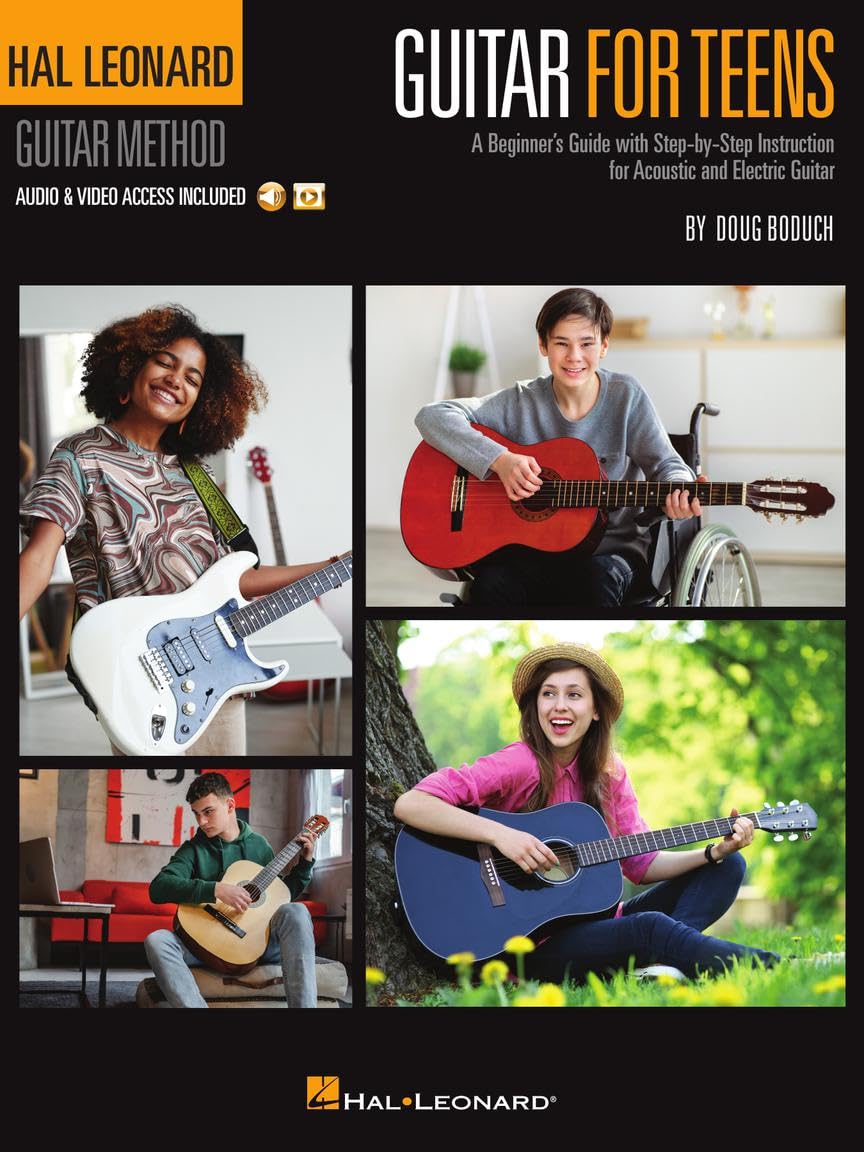Hal Leonard Guitar for Teens Method | Beginner to Intermediate Lesson Book for Acoustic and Electric Players | Step by Step Guitar Instruction with TAB Chords and Techniques for Students Teachers