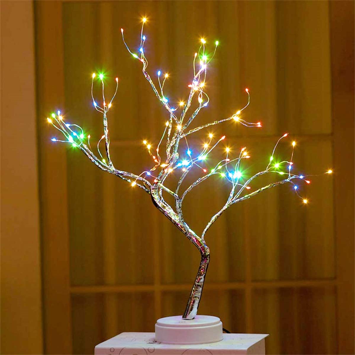 20" 108 LED Tabletop Bonsai Tree Light, Sparkly Fairy Spirit Tree Lights