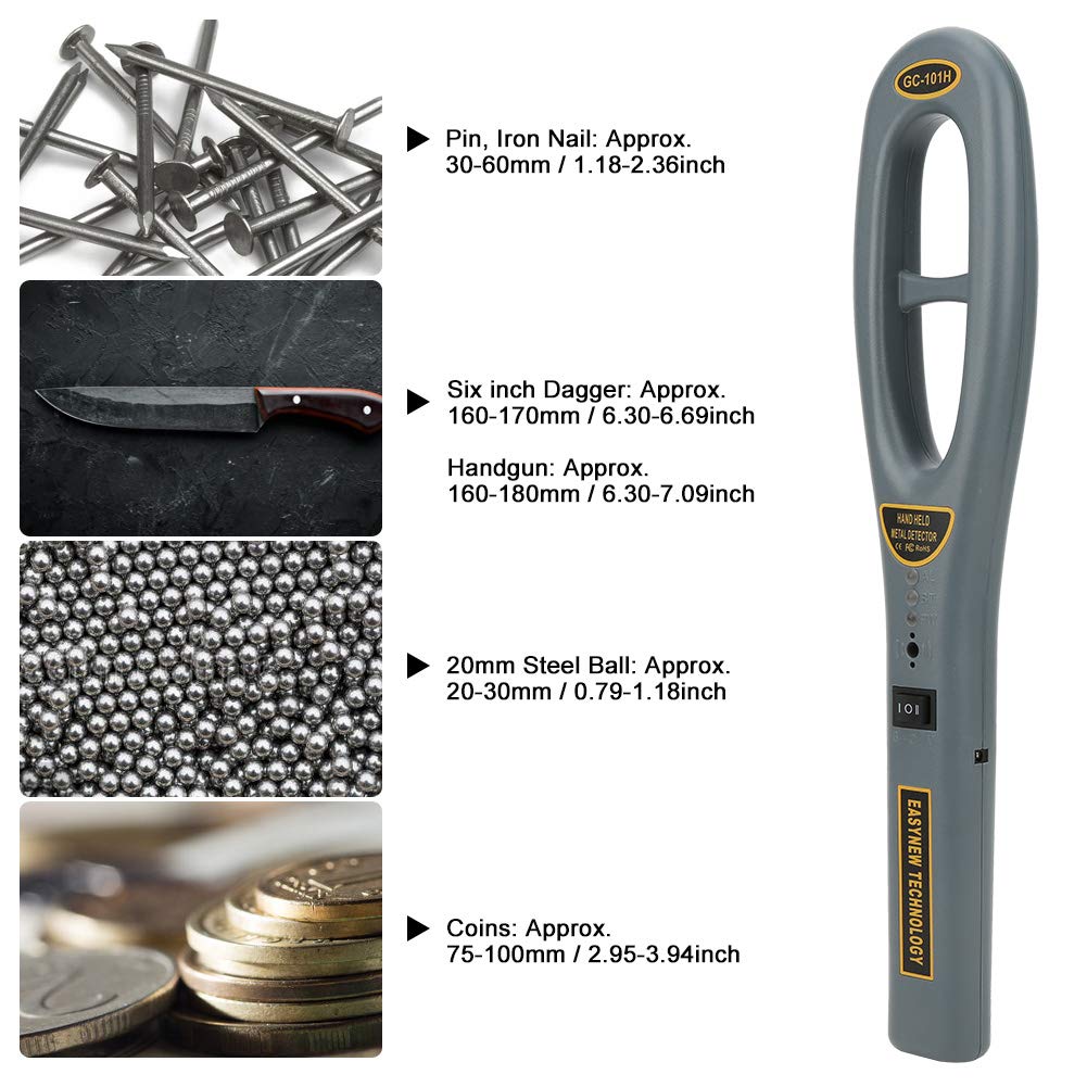 Metal Detector Professional Handheld GC‑101H Security Scanner Tool for Safety Assuring