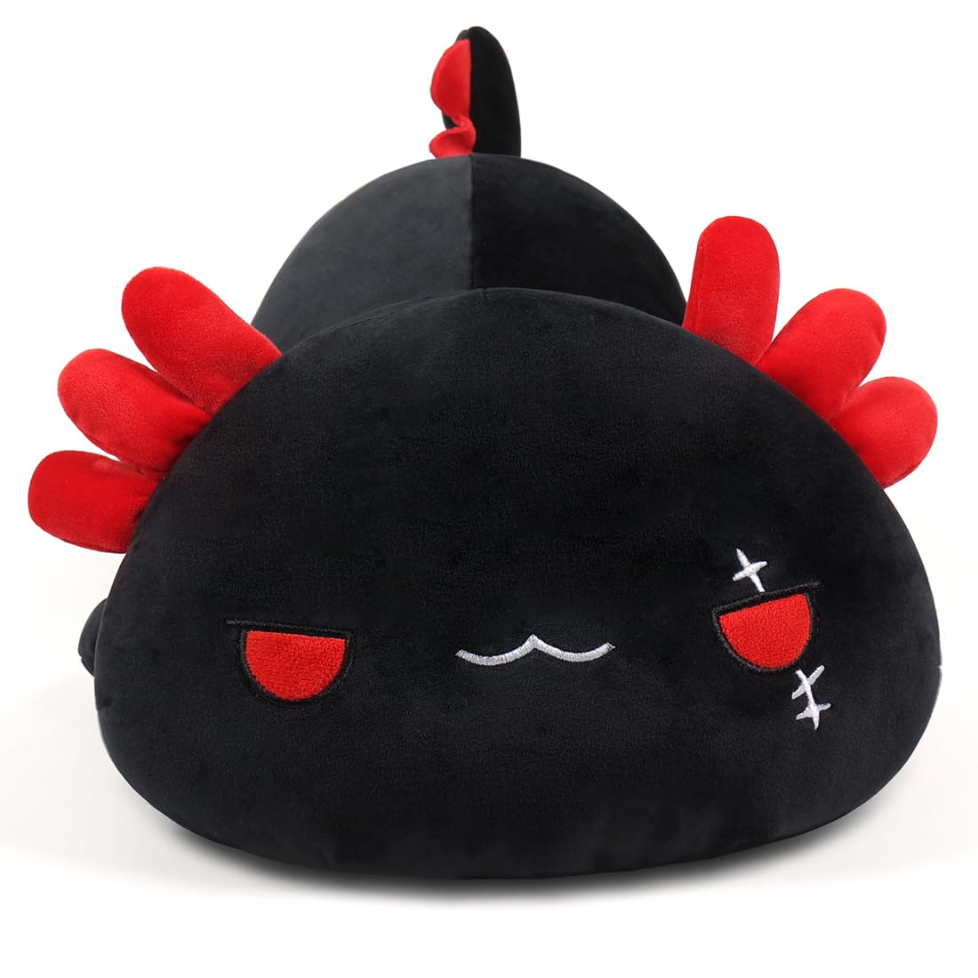 Axolotl Plush Pillow Cute Soft Stuffed Animal Plushie Toy, Black 12"